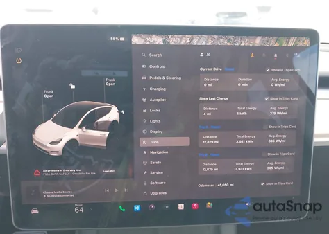 2022 Tesla Model Y из США, поврежденный, VIN 7SAYGDEE1NF386630